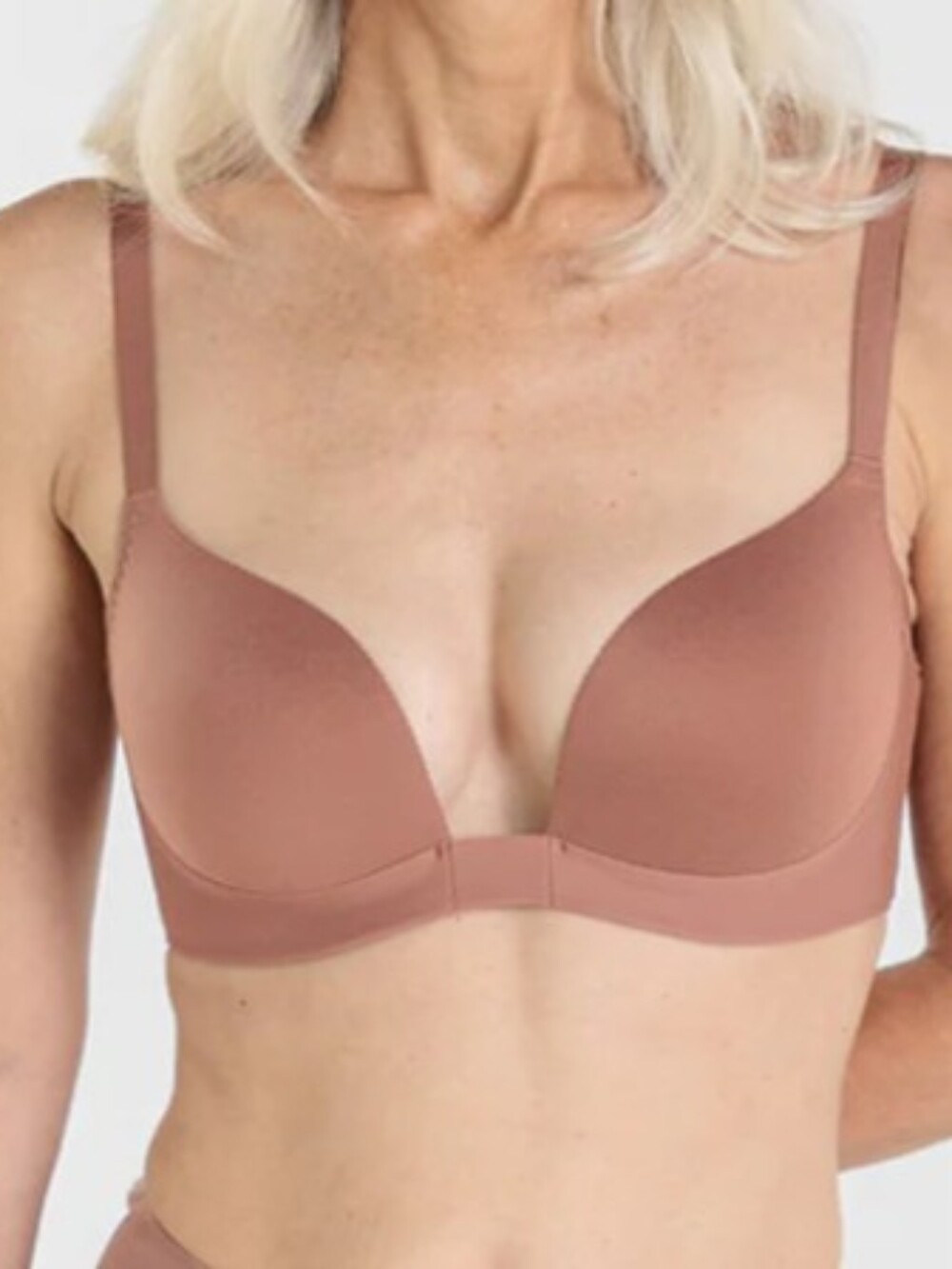 Understance Smooth Essential Wireless Demi Dusty Rose Bra Size 36C